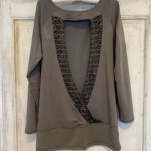 Lole athleisure backless grey top large